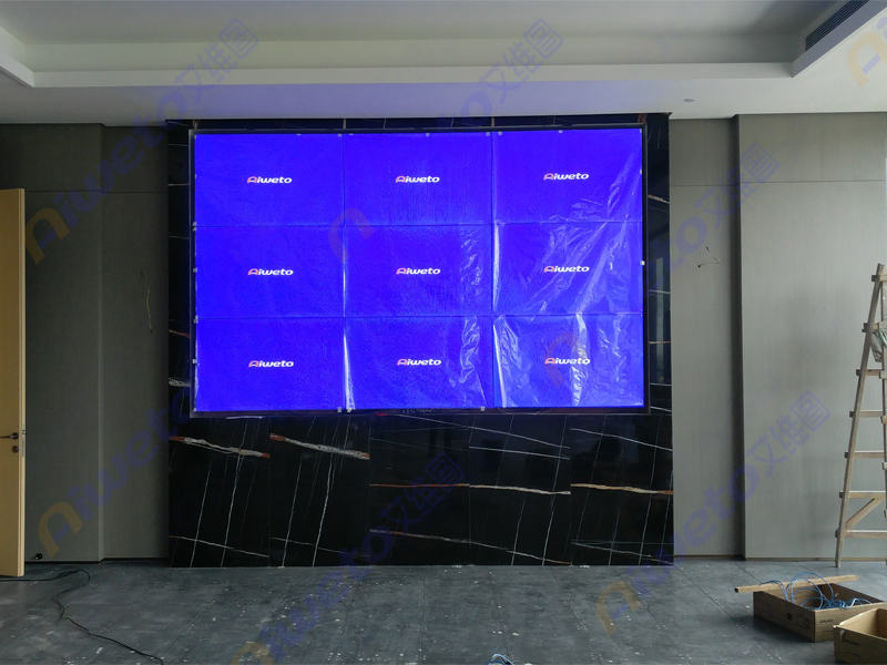 Aiweto系列9臺55寸高清液晶拼接屏進駐:溫州青山控股集團會議室